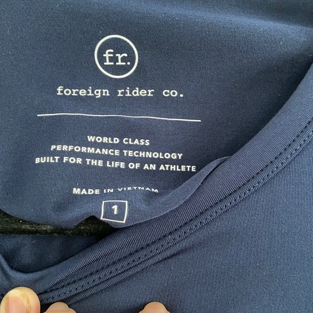 Foreign Rider Co. Grove XXIII Navy Long Sleeve Shirt Dryfit Unisex Size 1 - Picture 4 of 7